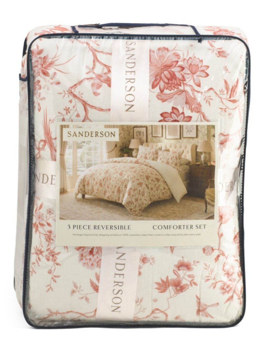 SANDERSON Cotton Percale Toile Reversible Comforter Set